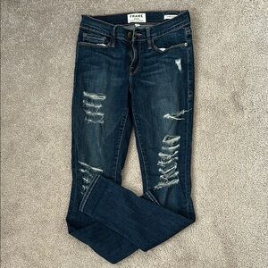 Frame Denim Women's Distressed Blue Jeans